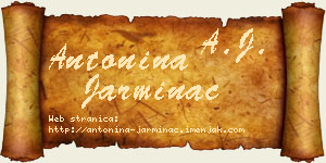 Antonina Jarminac vizit kartica